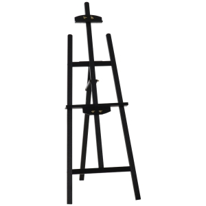HomCom sevalet profesional pictura, de tip A, reglabil, lemn