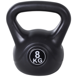 Homcom Kettlebell 8 kg pentru Antrenament Cross Training Negru
