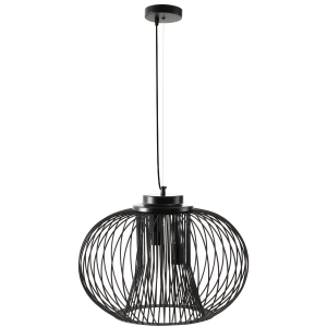 HOMCOM Lustră de plafon design modern cu fixare E27 și înălțime reglabilă, Ф50x150cm – negru