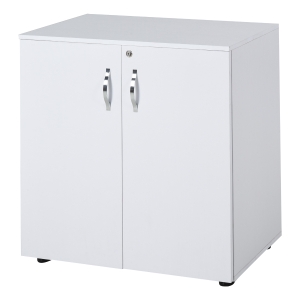 HOMCOM Mobilier de birou multifunctional cu Incuietoare, 2 Usi si Raft interior, din Lemn