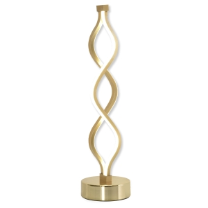 HOMCOM Lampa de masa, birou, noptiera, lampa de lectura cu lumina LED Aurie