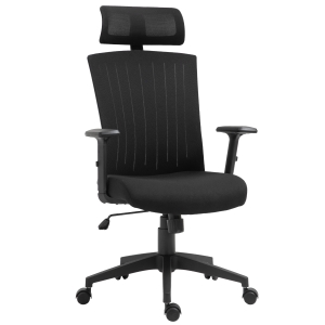 Vinsetto Scaun de Birou Ergonomic cu Tetiera si Suport Lombar 65x63x119-129cm