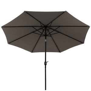 Outsunny Umbrela de Soare pentru Plaja sau Gradina Impermeabila din Otel Gri Φ3x2.45m