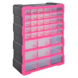 DURHAND Dulap din Plastic pentru Obiecte mici cu 39 Sertare Transparente