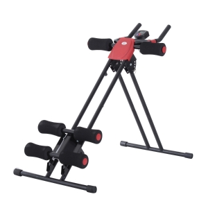 Homcom Banca Trainer Abdomen Power ABS cu Display Negru si Rosu