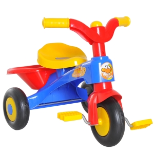 Homcom Tricicleta cu Pedale ci Clacson pentru Copii Colorat din Plastic