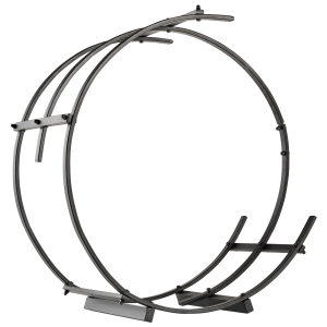 Outsunny Suport pentru lemne de foc Suport lemne in forma de inel Greutate maxima 50kg negru