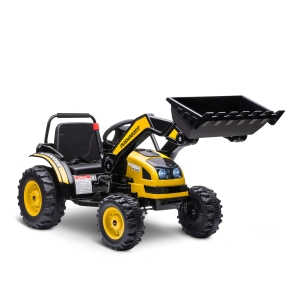 HOMCOM Buldozer de Jucarie cu Baterie 6V cu Sunete si Lumini pentru copii de 3-5 ani