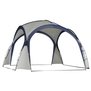 Outsunny Foisor Cort de Camping Pliabil Protectie UV Alb si Albastru 350 x 350 x230cm