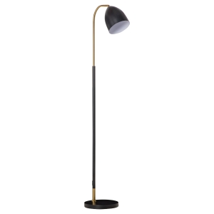 Lampa de Podea HOMCOM in forma de Arc cu Abajur Reglabil, Lampa de Podea Moderna Metal - Negru/Auriu