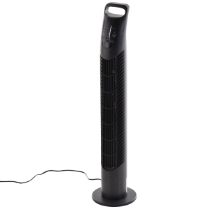 Homcom Ventilator Reglabil Oscilant cu 3 niveluri de viteza si Telecomanda de control de la distanta, Ф18x78.5cm Negru