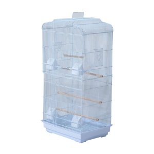 PawHut Cusca Aviar pentru Pasari Alb 47.5x36x91cm