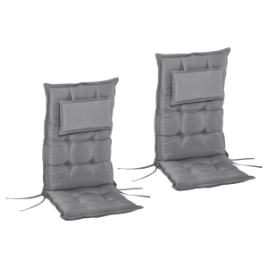 Outsunny, set de 2 perne pentru scaune, 50x120x9cm, gri
