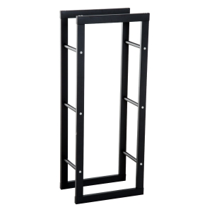 Homcom Raft Lemne pentru Intern si Extern Negru, 40x25x100cm