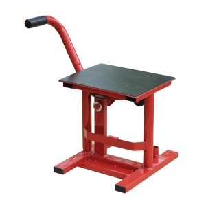 HomCom Trepied Ridica Moto Inaltime Reglabila in Otel, Rosu, 28x34x30-40cm