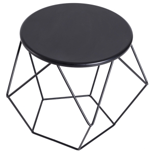 HomCom masuta geometrica, otel 54x54x44cm, negru