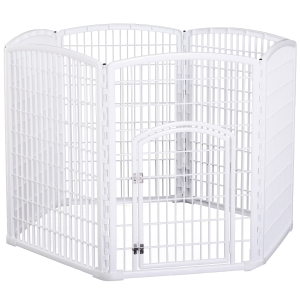 PawHut Tarc pentru Animale 6 Panouri 65 x 95 cm Plastic Rezistent
