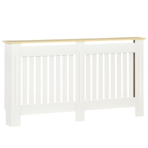 HOMCOM Mobilier Calorifer cu Lamele si Rafturi Supeiroare MDF PAL aspect Lemn