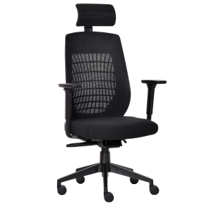 Vinsetto Scaun de Birou Ergonomic cu Tetiera si Inaltime Reglabila Negru