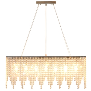 HOMCOM Lampadar modern cu 128 de pandantive si baza metalica 7 agatatori E14 40W