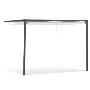 Outsunny Foisor Pergola de Gradina din Metal cu Acoperis Glisant 3 m