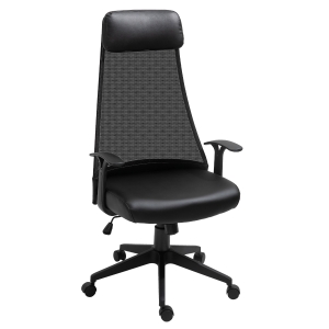 Vinsetto HOMCOM Scaun de Birou Scaun Ergonomic si Rotativ pentru Birou Negru