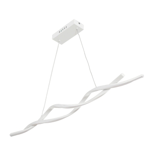 HOMCOM Candelabru LED Suspendat Ondulat, Inaltime Reglabila, Lumina Rece 6500K