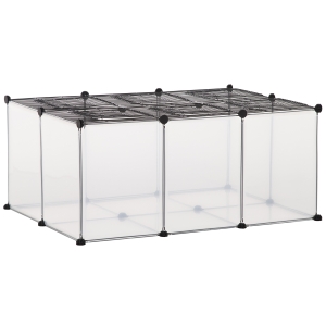 PawHut cusca metalica modulara, 140x70x45cm, neagra