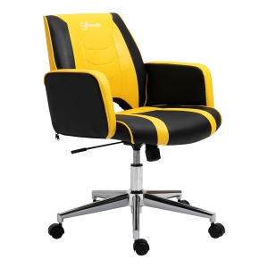 Vinsetto Scaun de Birou Scaun Racing Ergonomic Inaltime Reglabila Pivotant Galben