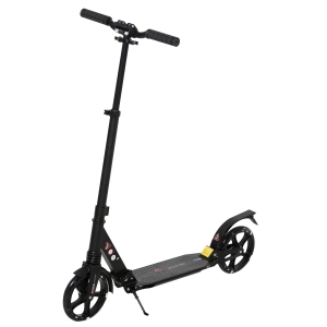 HOMCOM Trotineta Pliabila pentru Copii cu Roti Luminoase Negru