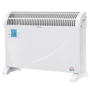 HOMCOM Soba Electrica de Podea si de Perete cu Temperatura Reglabila si Timer
