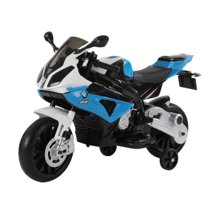 Homcom Motoreta Electrica pentru Copii BMW RR 12V, Negru si Albastru
