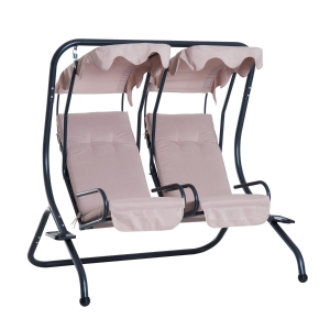 Outsunny leagan de gradina 2 locuri, 170×136 × 170cm, bej