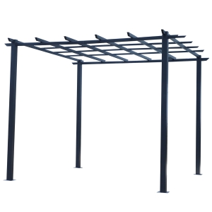 Outsunny Spalier de Gradina Schelet in Metal Negru 300 x 300 x 230 cm