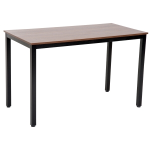 Homcom Masa Birou in Lemn si Schelet din Metal, Castaniu, 120x60x74cm