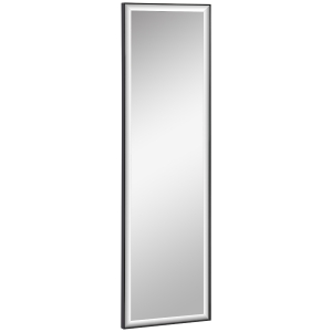 HOMCOM Miroir mural dim. 120L x 35l cm cadre alliage aluminium noir