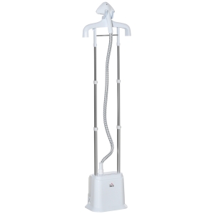 HOMCOM Upright Garment Clothes Steamer with 6 Steam Setting and 1.7L Water Tank White