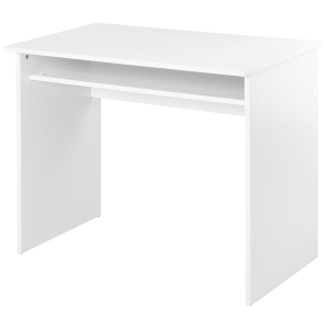HOMCOM PB Writing Desk Laptop Table Home Office Workstation, 50Lx90Wx74H cm-White