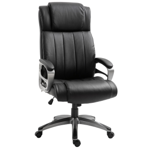 Vinsetto® Bürostuhl Massagefunktion drehbar 64,5 x 79 x 115-126 cm Schwarz