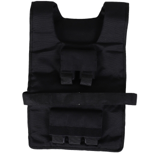 HOMCOM 20 kg Trainingsweste, Gewichtsweste, Verstellbar, Krafttraining, Fitness, Oxford, Eisen, Schwarz, 36 x 52 cm