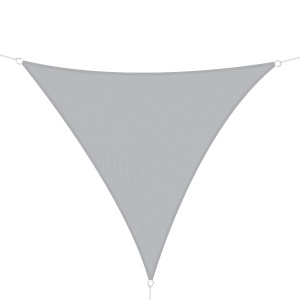 Outsunny Toldo Vela Triangular 3x3x3m Toldo tipo Sombrilla o Parasol Triángulo para Terraza Jardín o Camping Tela de Poliéster Color Gris