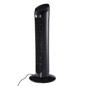 HOMCOM® Turmventilator Säulenventilator 45 W 3 Belüftungsstufen 70° Oszillation ABS
