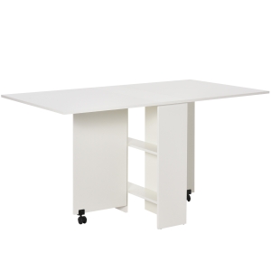 HOMCOM Esstisch Klapptisch Schreibtisch Beistelltisch Tisch Ablagefläche Holz Weiß 80 x 140 x 74 cm