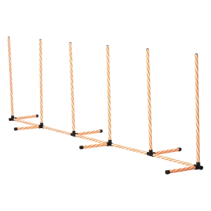 PawHut Hunde Agility Set Hundetrainigsset mit Hundetunnel Training für Haustiere Inklusive Tasche Leicht zu tragen Kunststoff Polyester Orange+Weiß