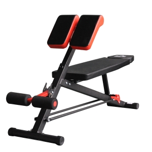HOMCOM Hantelbank Fitnessbank Schrägbank Multifunktion Bauchtrainer Verstellbar Stahl Schwarz 64 x 146 x 73,5-85 cm