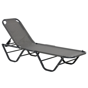 Outsunny Sonnenliege Aluminium 163 cm x 58,5 cm x 89 cm