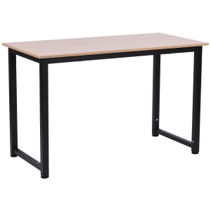 HOMCOM Schreibtisch Computertisch Bürotisch MDF Schwarz 120 x 60 x 76 cm