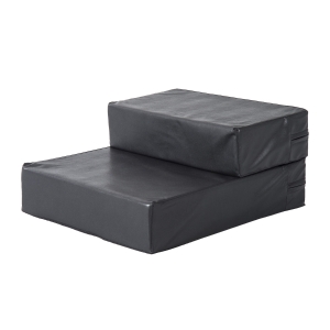 PawHut Tiertreppe Tierunterlage Klappbar Hundetreppe Treppe Unterlage für Katzen und Hunde Schwarz L45 x B39 x H20 cm