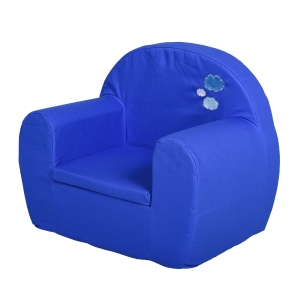 HOMCOM Kindersessel, Minisessel, Kindersofa für 10-36 Monaten alt, Volles Schaumstoff Design, Blau, 53 x 35 x 44,5 cm