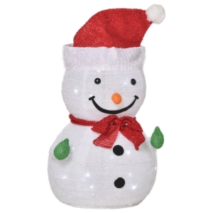 Schneemann mit LED-Licht 30 cm x 30 cm x 51 cm